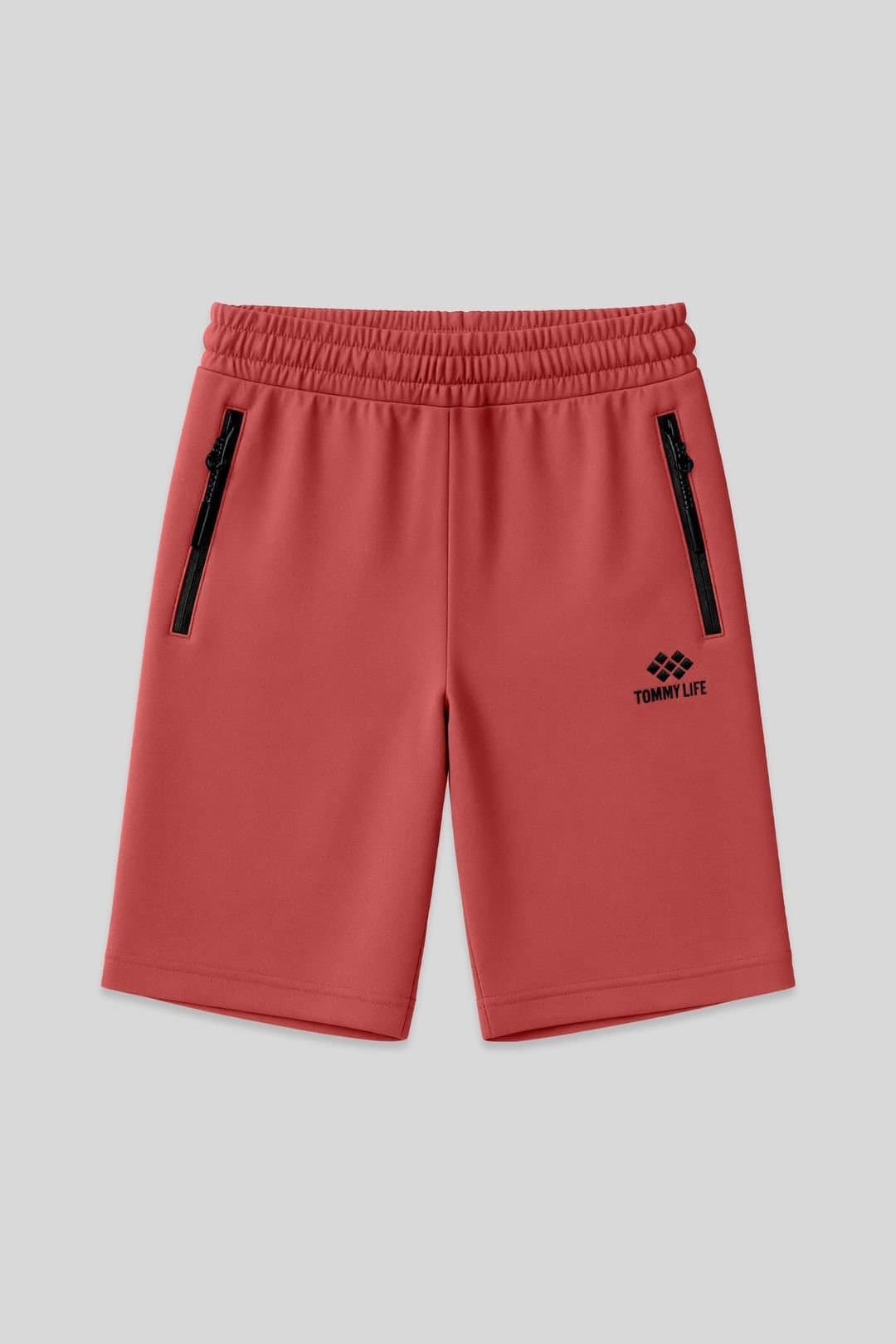 Tommy Life Tommy Life Men's Regular-fit Knit Sweat Shorts in Terracotta