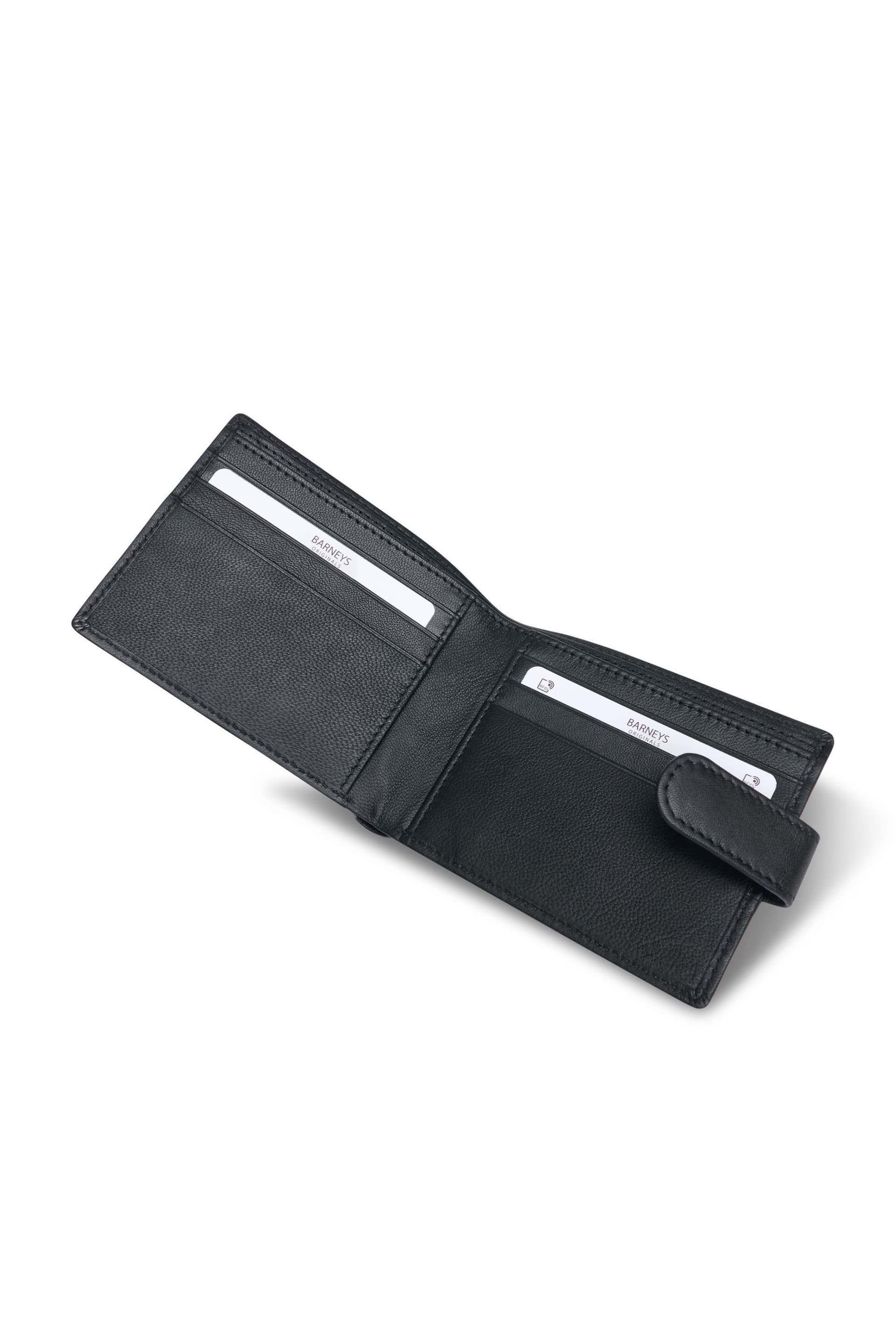 Barneys Originals Barneys Originals Men's Real Leather Bi Fold Wallet in Black