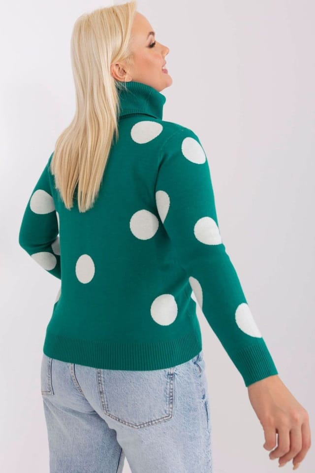 Love Lace Love Lace Women's Plus Size Turtleneck Sweater Large Peas in Green - 3