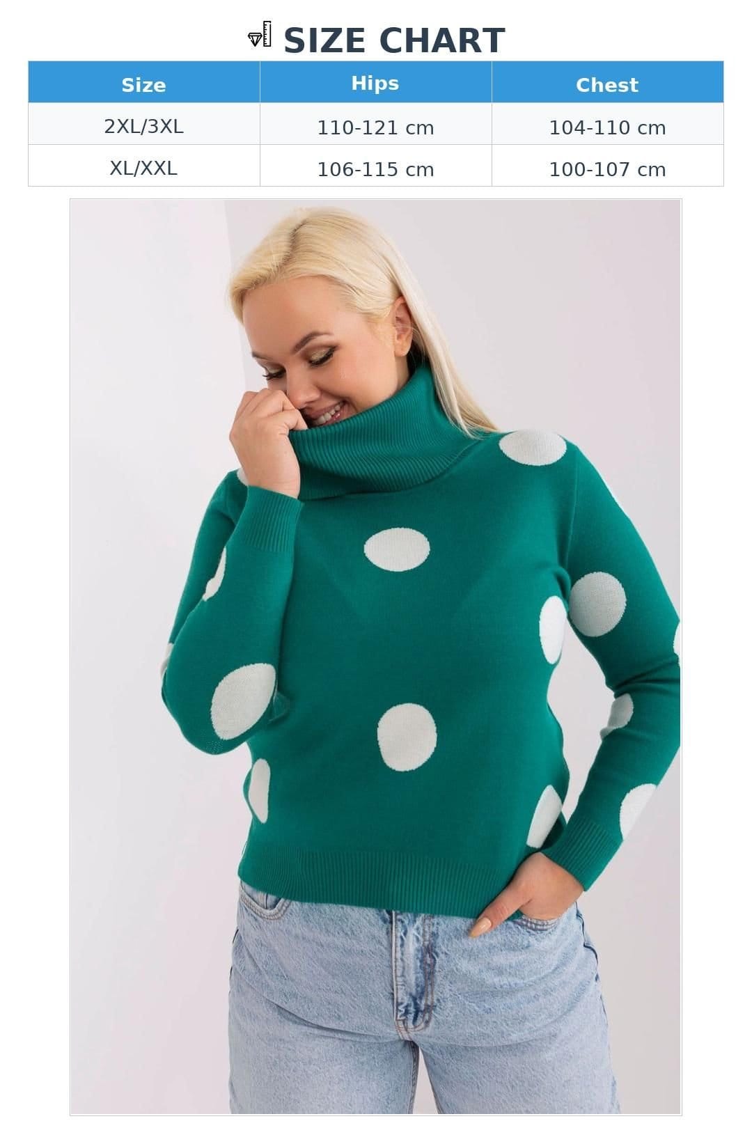 Love Lace Love Lace Women's Plus Size Turtleneck Sweater Large Peas in Green - 4