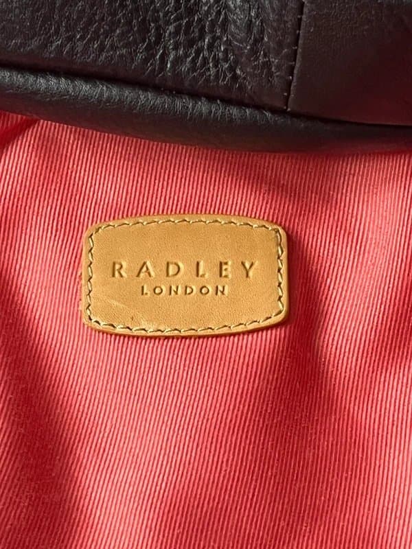 Radley Radley Black Leather Hobo Bag with Printed Lining
