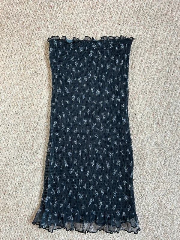 Bershka Black floral mini dress