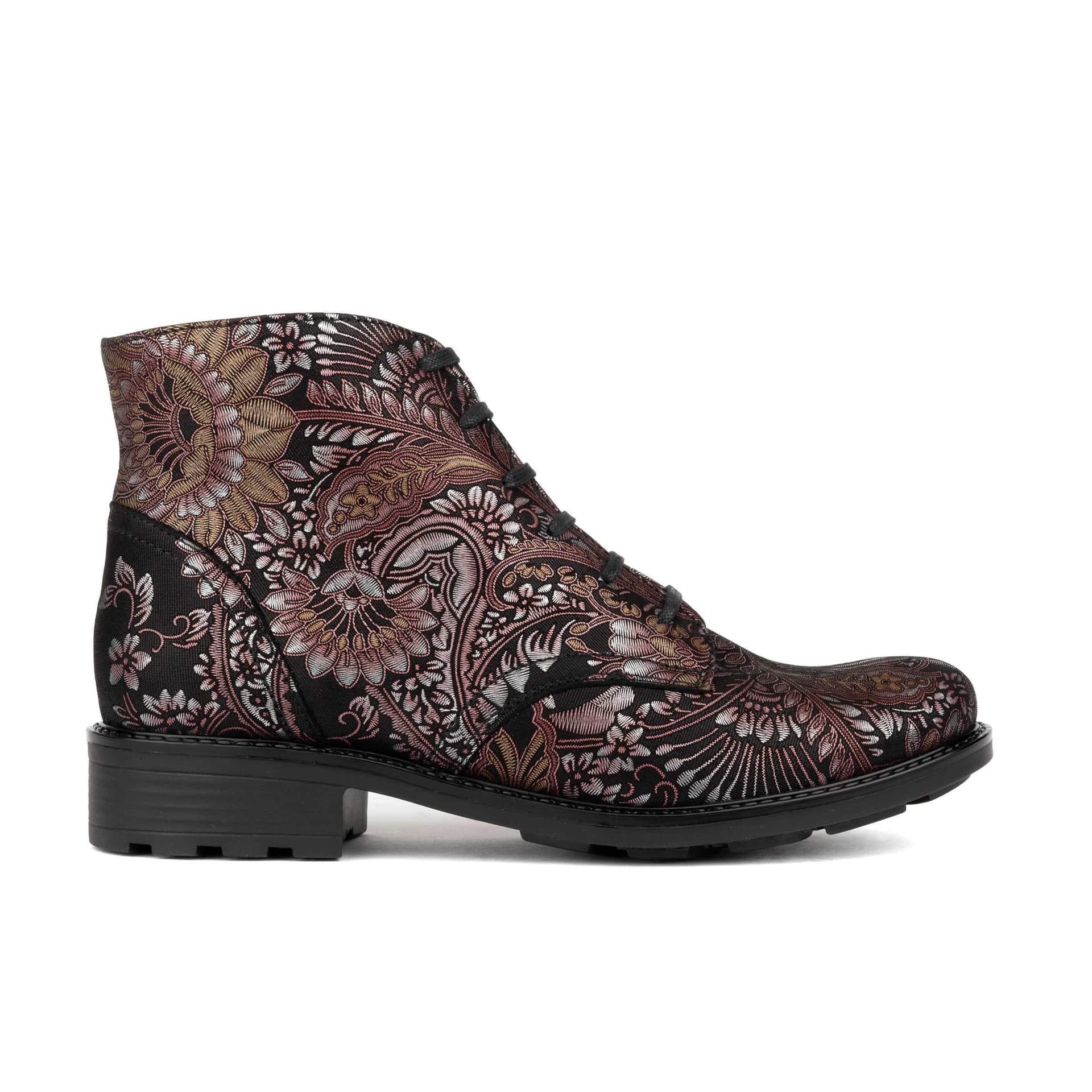 Embassy London Embassy London Women's Laviva Mid - Black & Gold & Burgundy