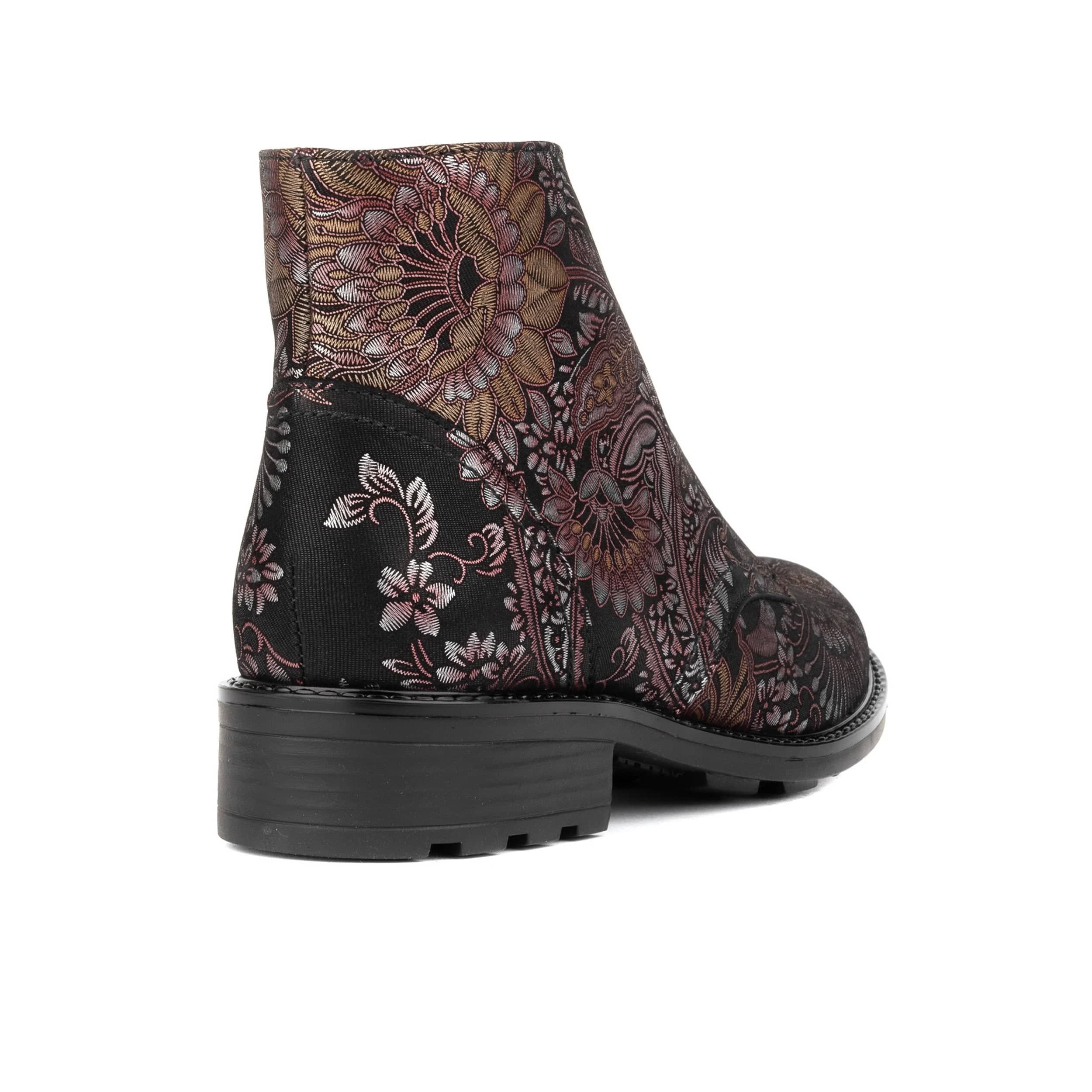 Embassy London Embassy London Women's Laviva Mid - Black & Gold & Burgundy - 4