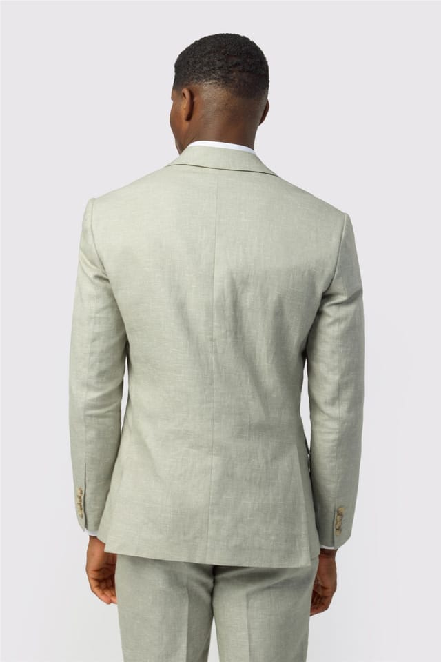 Ted Baker Ted Baker Men's Single Breasted Two Button Tailored Suit Jacket in Pale Green - 2