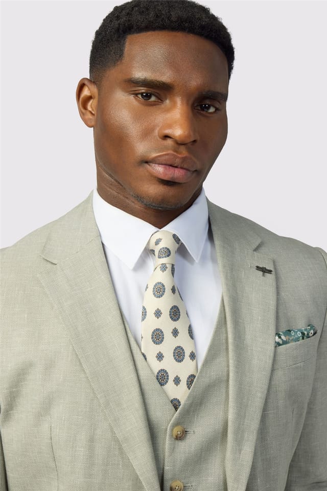 Ted Baker Ted Baker Men's Single Breasted Two Button Tailored Suit Jacket in Pale Green - 3