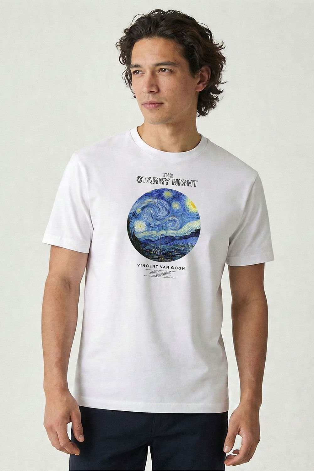 Musee DArt Musee D'Art Men's Vincent Van Gogh - The Starry Night T-Shirt in White