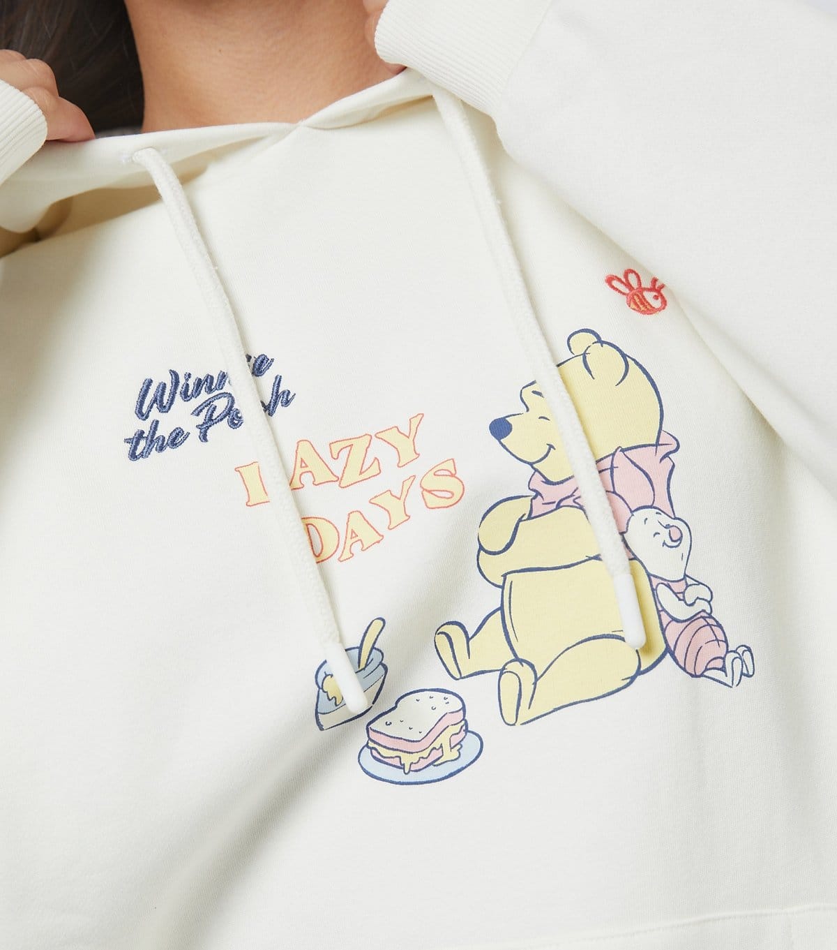 Skinnydip Women's White Disney Winnie the Pooh Picnic Print Hoodie Skinnydip New Look - 4
