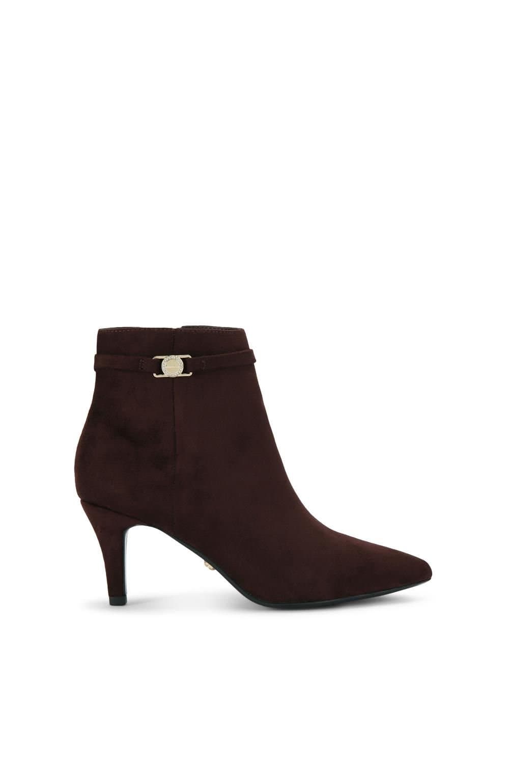 Carvela Carvela Women's 'Flute Coin' Fabric Boots in Dark Brown