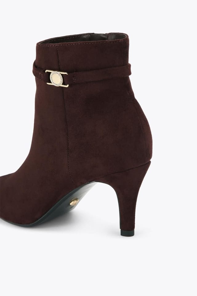 Carvela Carvela Women's 'Flute Coin' Fabric Boots in Dark Brown - 3