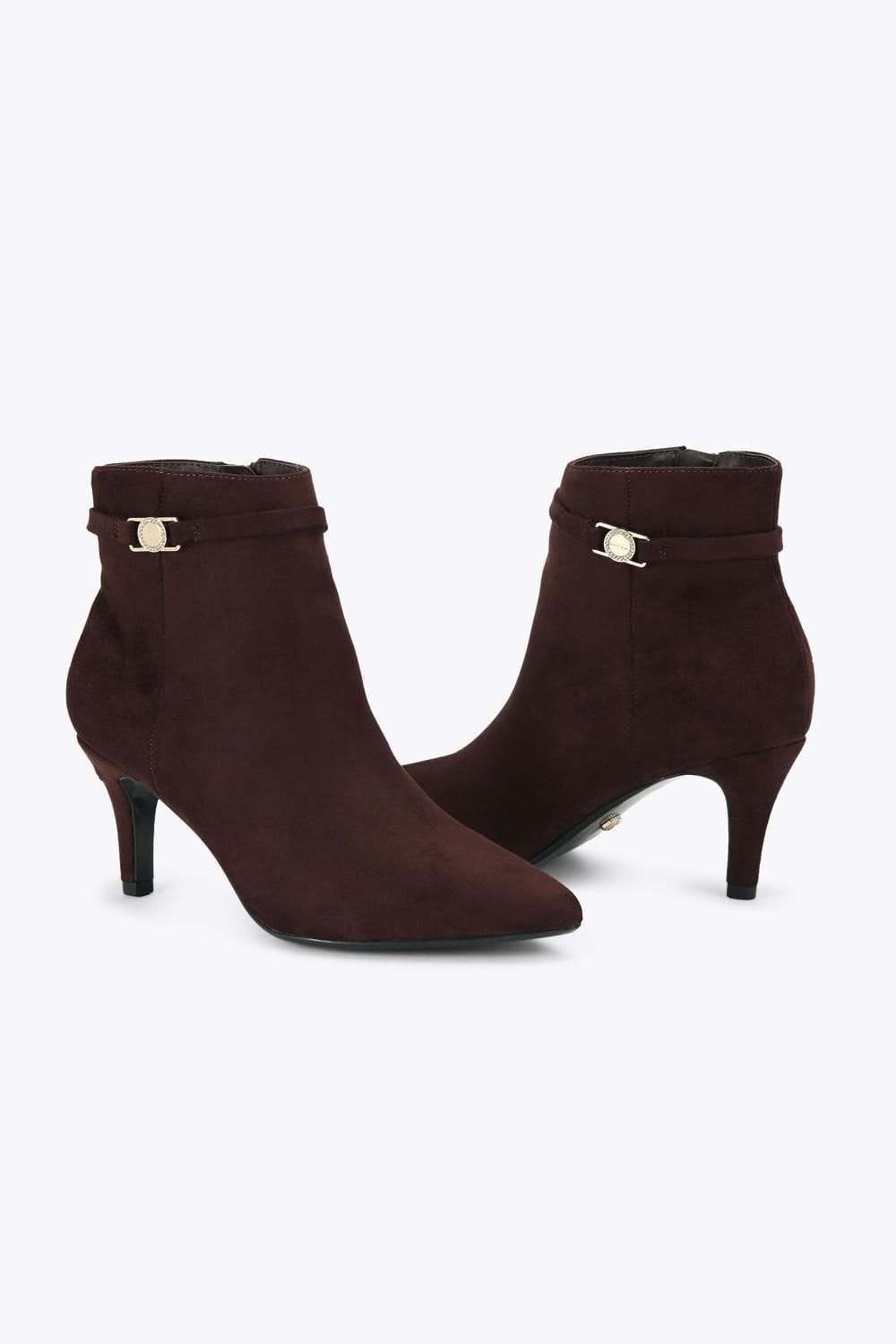 Carvela Carvela Women's 'Flute Coin' Fabric Boots in Dark Brown - 4