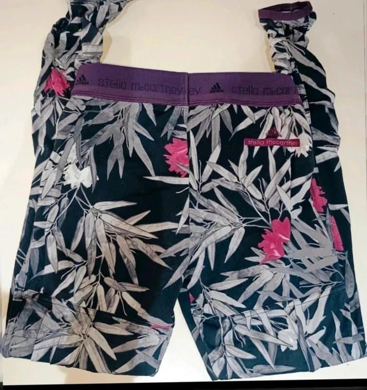 adidas Adidas Stella McCartney Floral Ruched Leggings XS Designer Gym Yoga athleisure