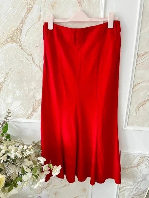 Vintage Dressing Women’s vintage BHS linen maxi skirt fishtail size 12 fairycore cottagecore summer
