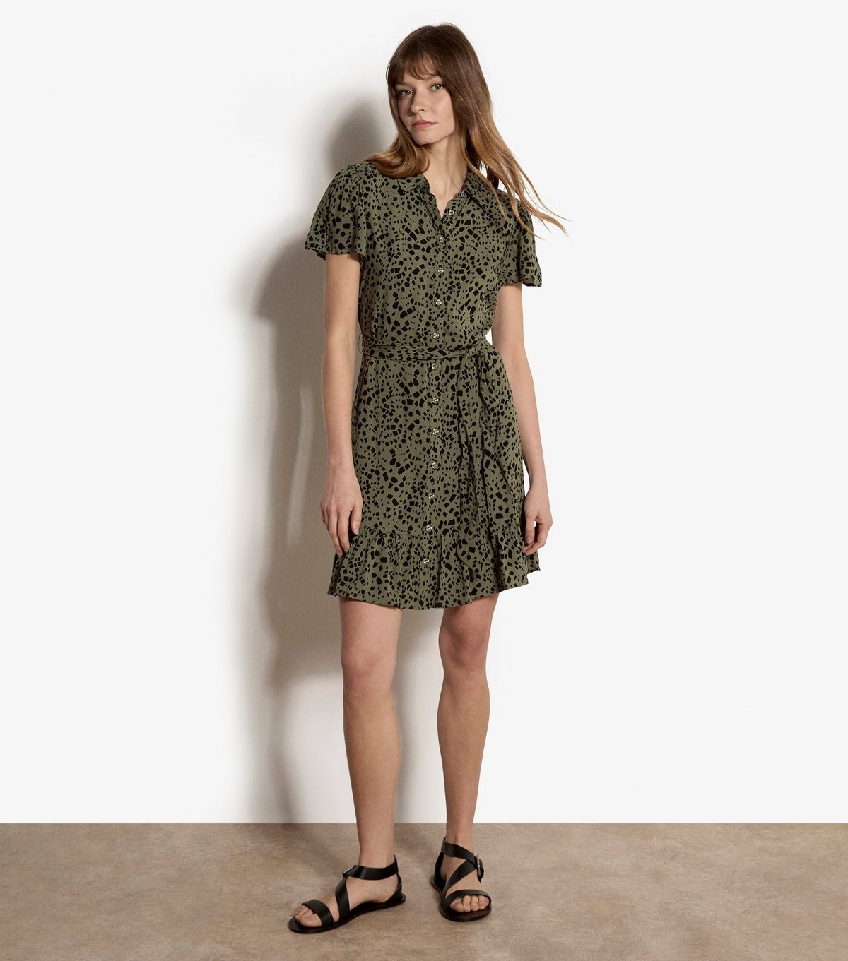 Apricot Women's Khaki Patterned Mini Dress Apricot New Look - 2