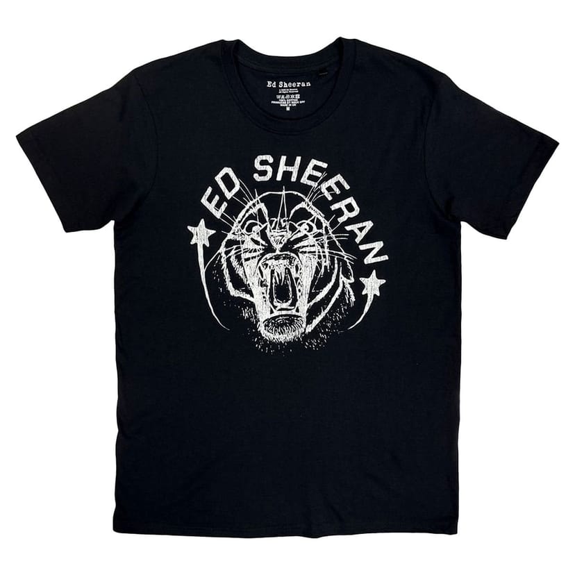 Ed Sheeran Ed Sheeran Men's Tiger T-Shirt in Black - 1