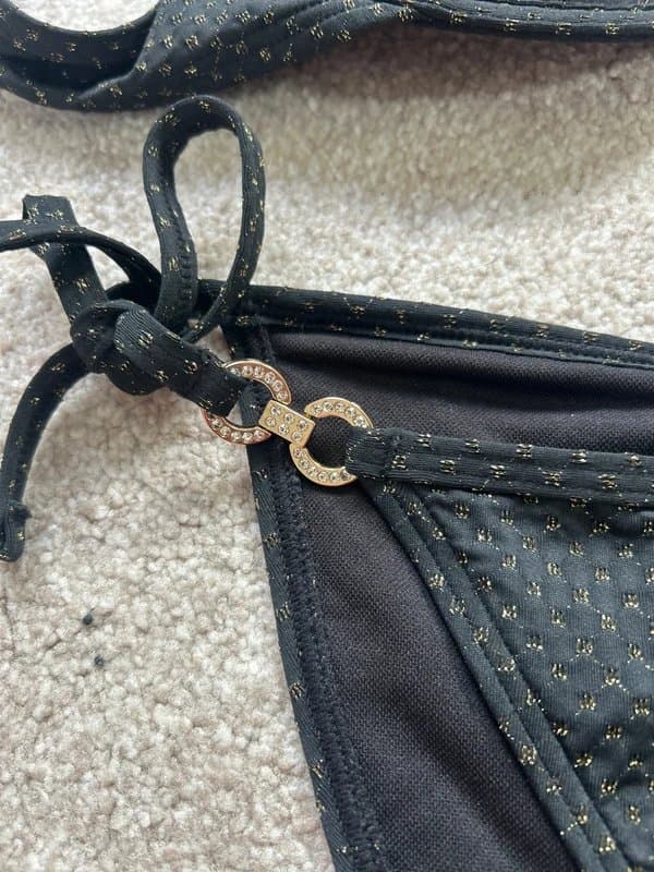 New Look New look black black gold bikini 10 32d