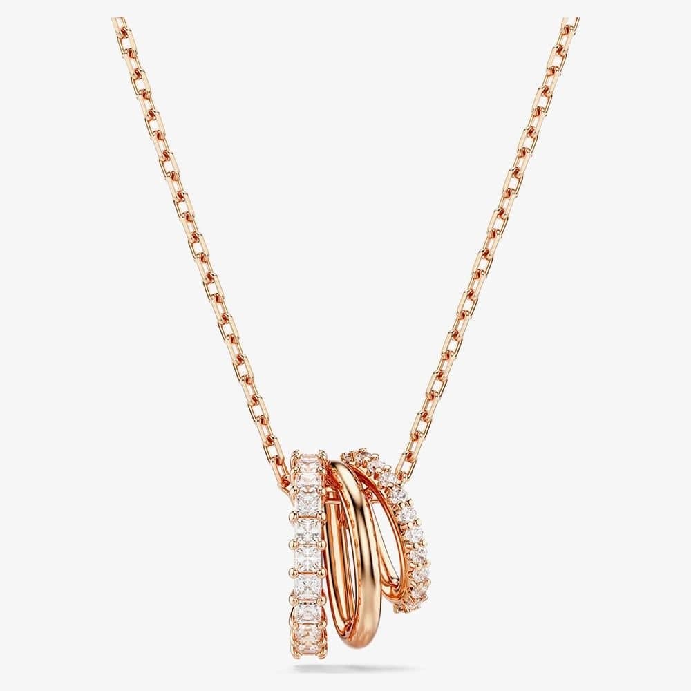 Swarovski Swarovski Women's Hyperbola Rose Gold Plated Zirconia Necklace 5701494