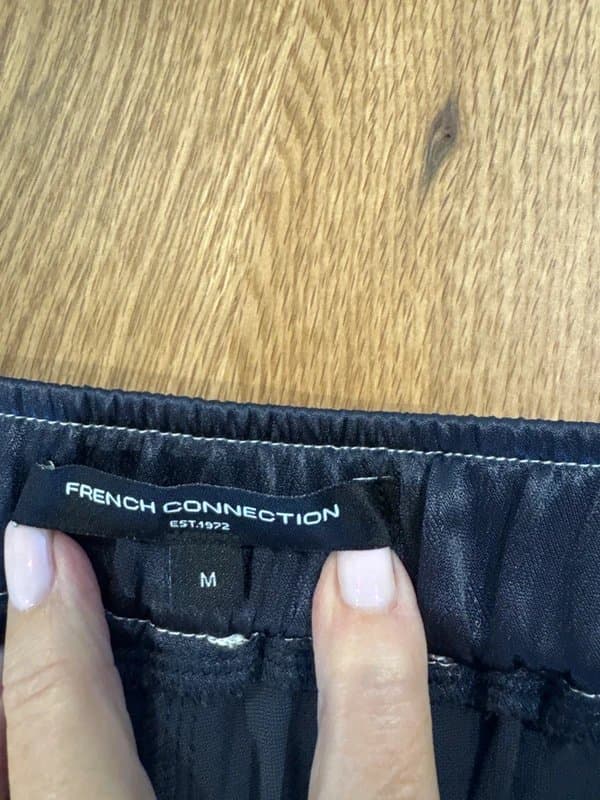 French Connection French connection silky wide leg trousers navy blue colour