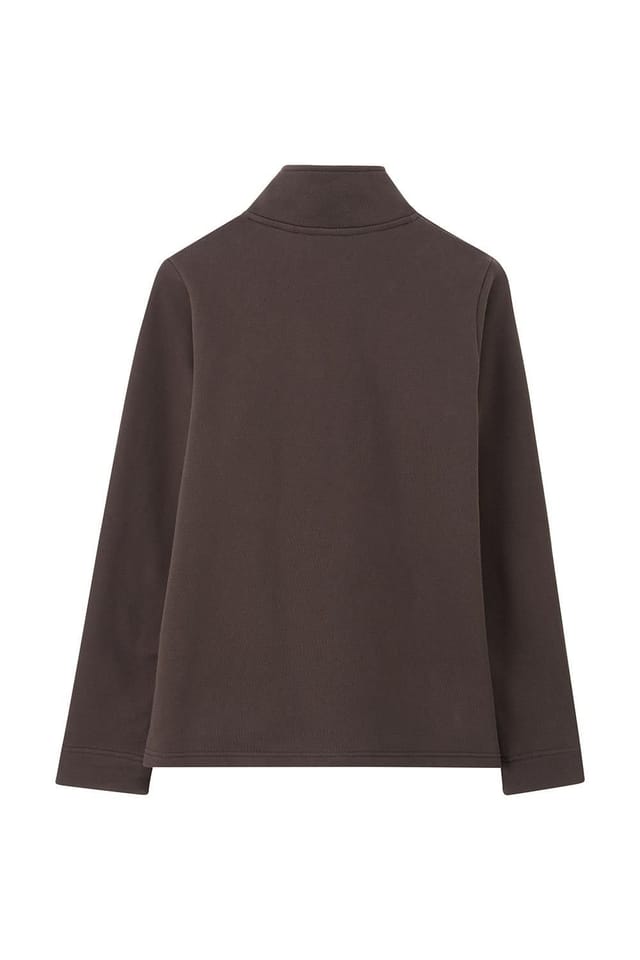 Lighthouse Clothing Lighthouse Clothing Women's Haven Jersey Popper Detail Cotton Top in Brown - 3