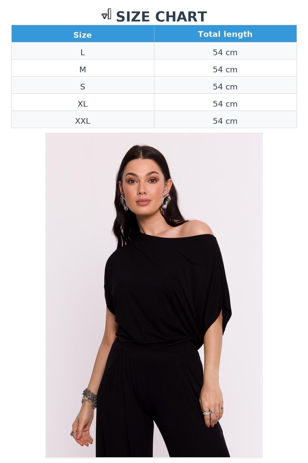 Love Lace Love Lace Women's Viscose Knit Blouse with Pleated Hem Style 193666 in Black - 4