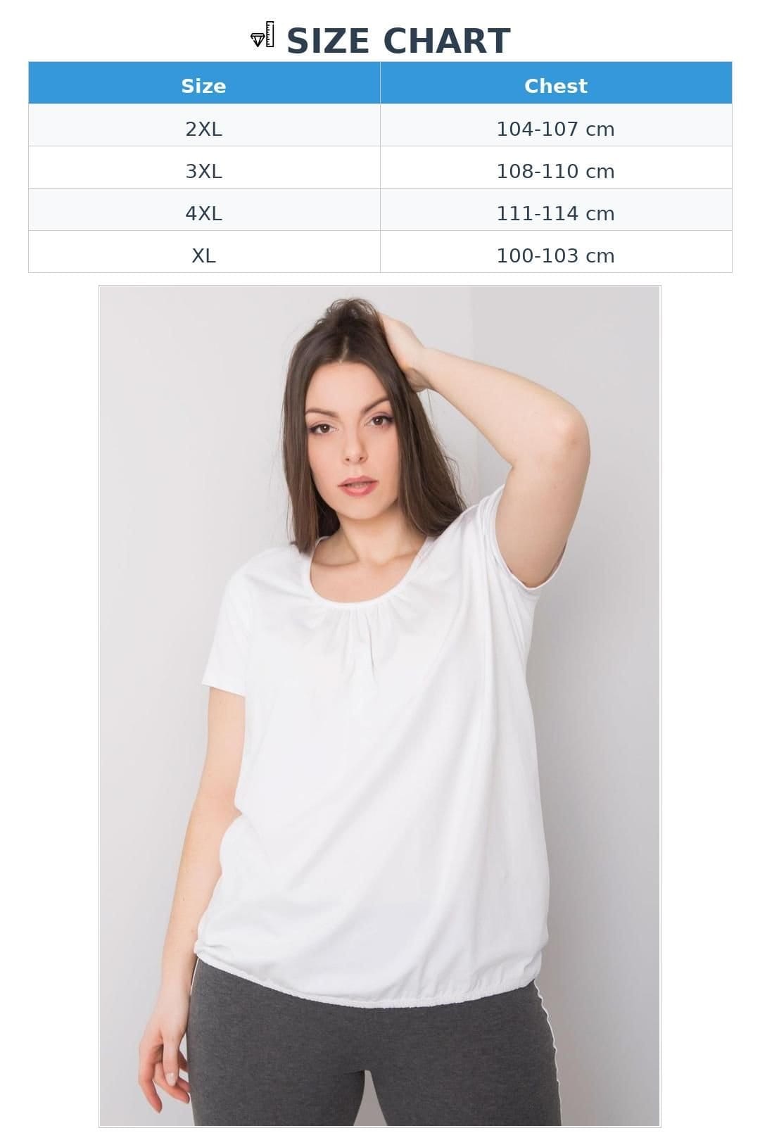 Love Lace Love Lace Women's Plus Size Short Sleeve Round Neck T-Shirt in White - 4