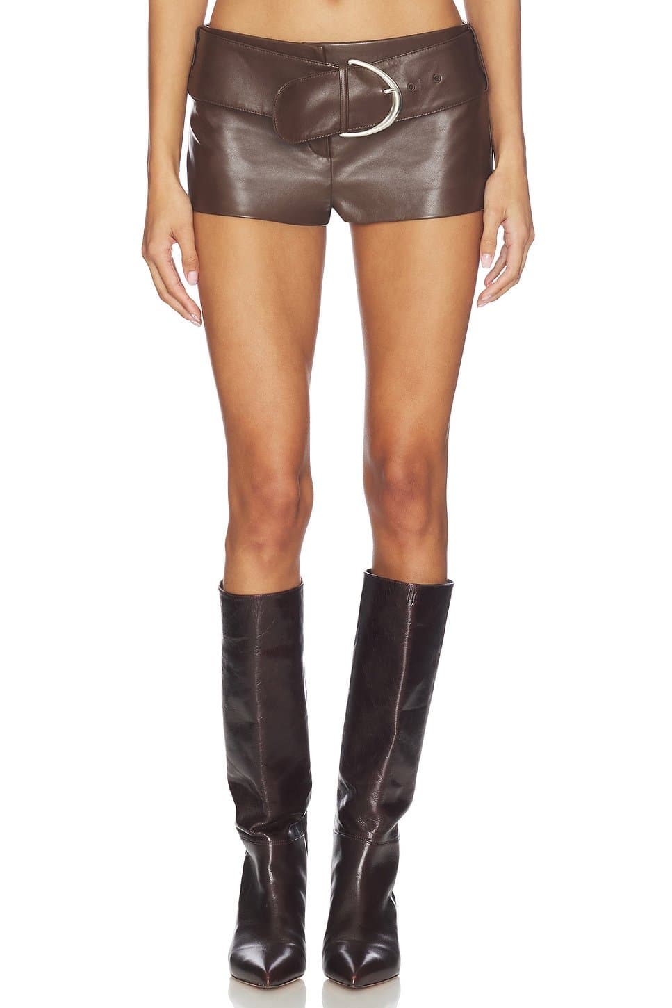 revolve x REVOLVE Halima Faux Leather Belted Hot Short