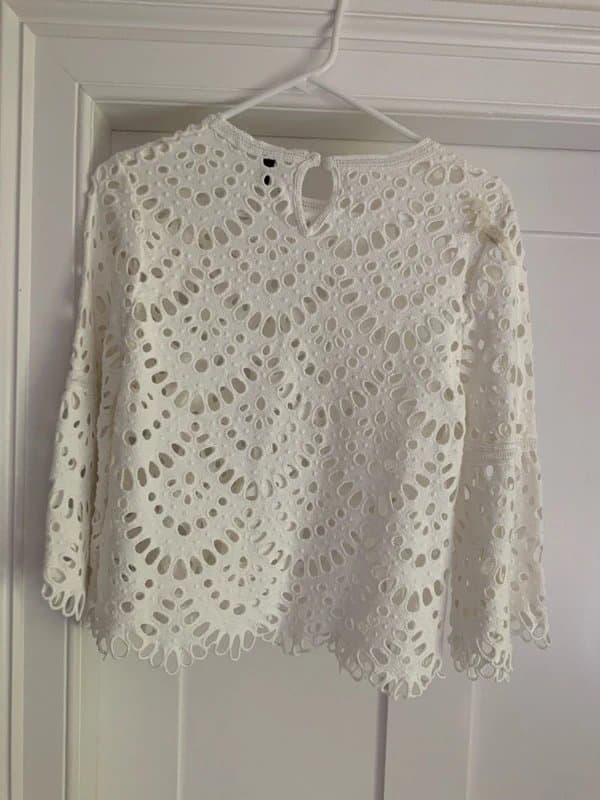 Topshop Ladies TopShop Size M White Cotton Crochet Top