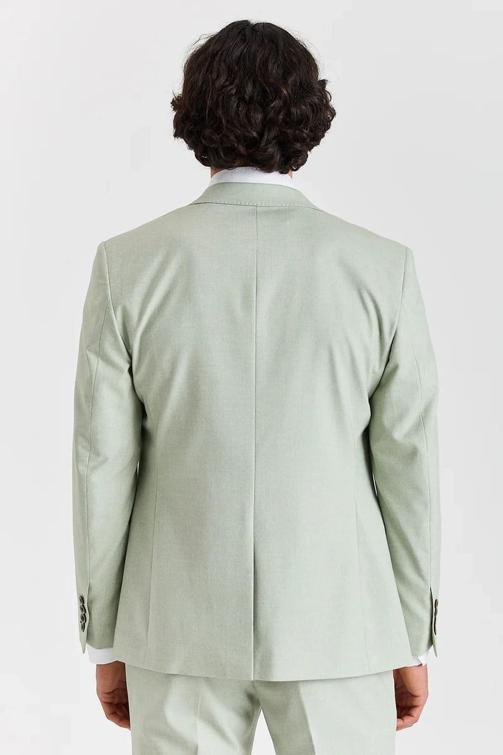 Paul Andrew Paul Andrew Men's Belmont Blazer Tailored Fit Summer Suit Jacket in Pale Green - 4