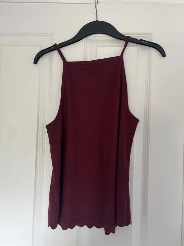 New Look New look halter style burgundy top