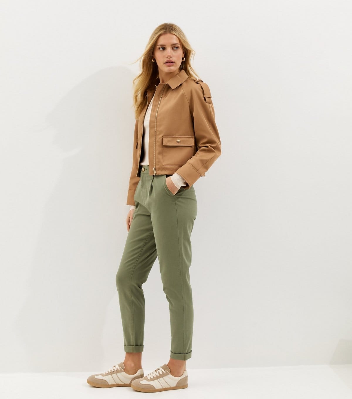 New Look Women's Dark Khaki Slim Leg Chino Trousers New Look - 4