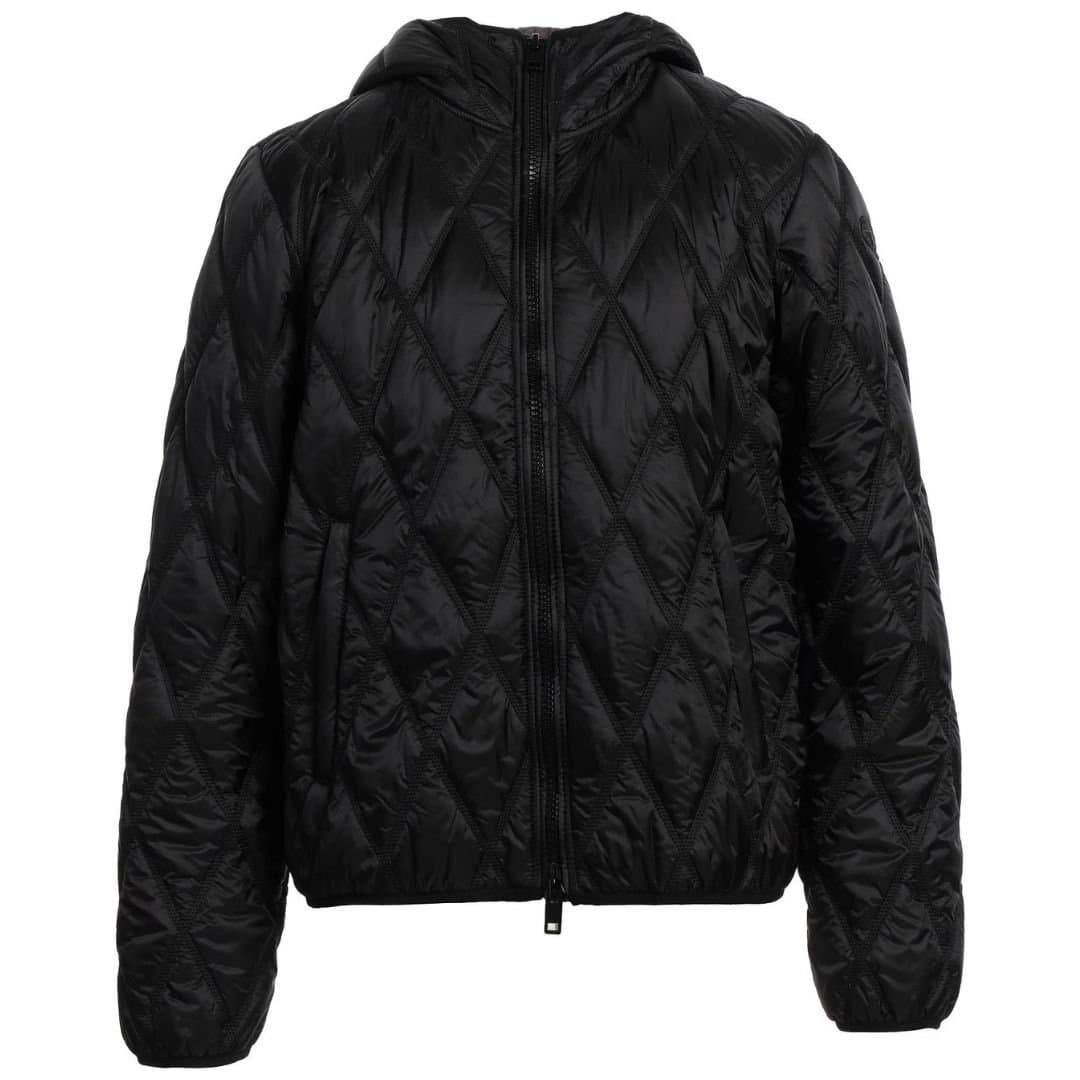 Diesel Diesel Men's Quilted Black Hooded Coat