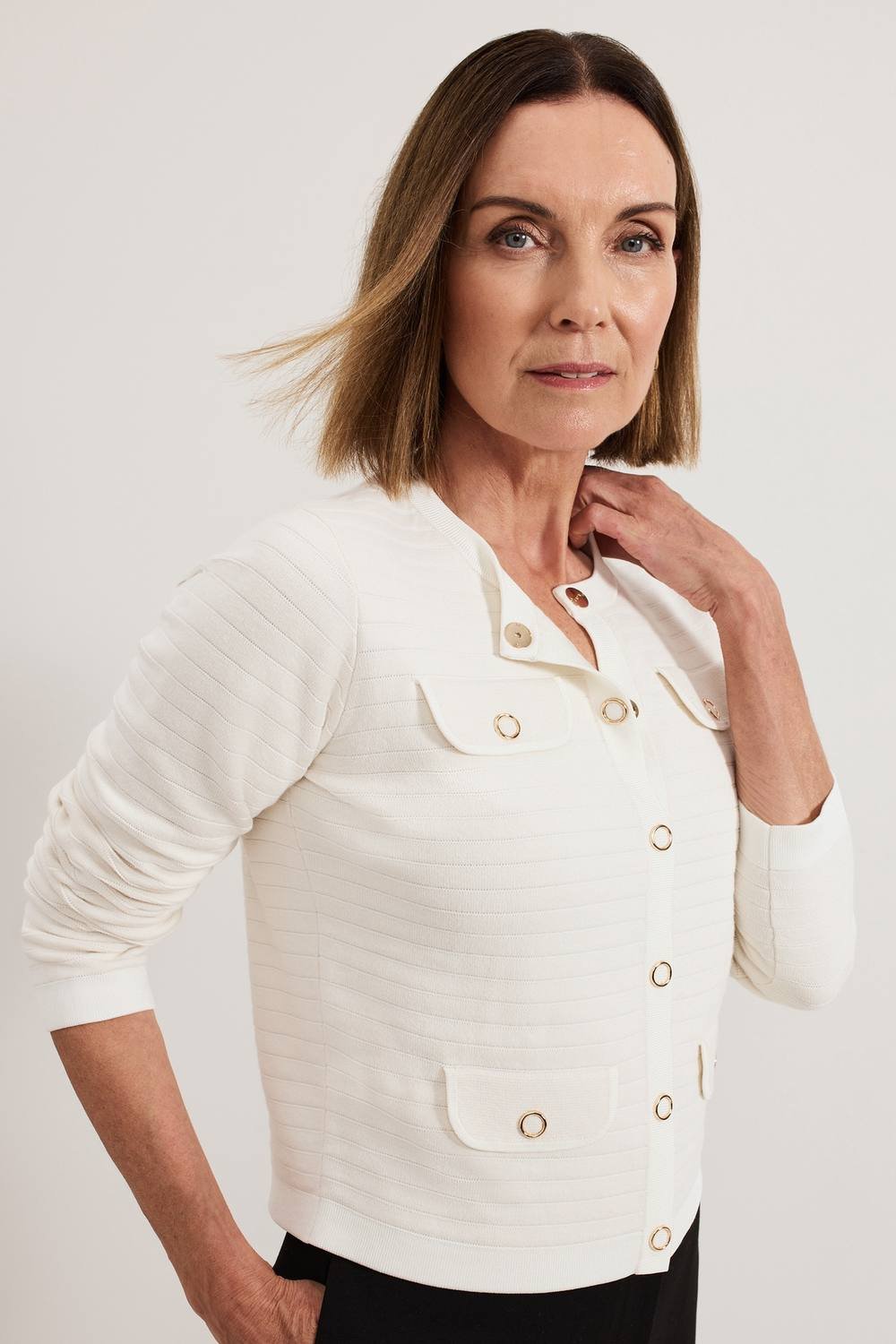 Phase Eight Phase Eight Women's Kelley Tailored Knit Cardigan in Ivory - 2