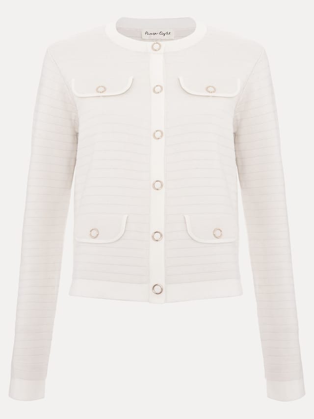 Phase Eight Phase Eight Women's Kelley Tailored Knit Cardigan in Ivory - 2