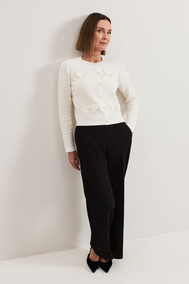 Phase Eight Phase Eight Women's Kelley Tailored Knit Cardigan in Ivory - 3