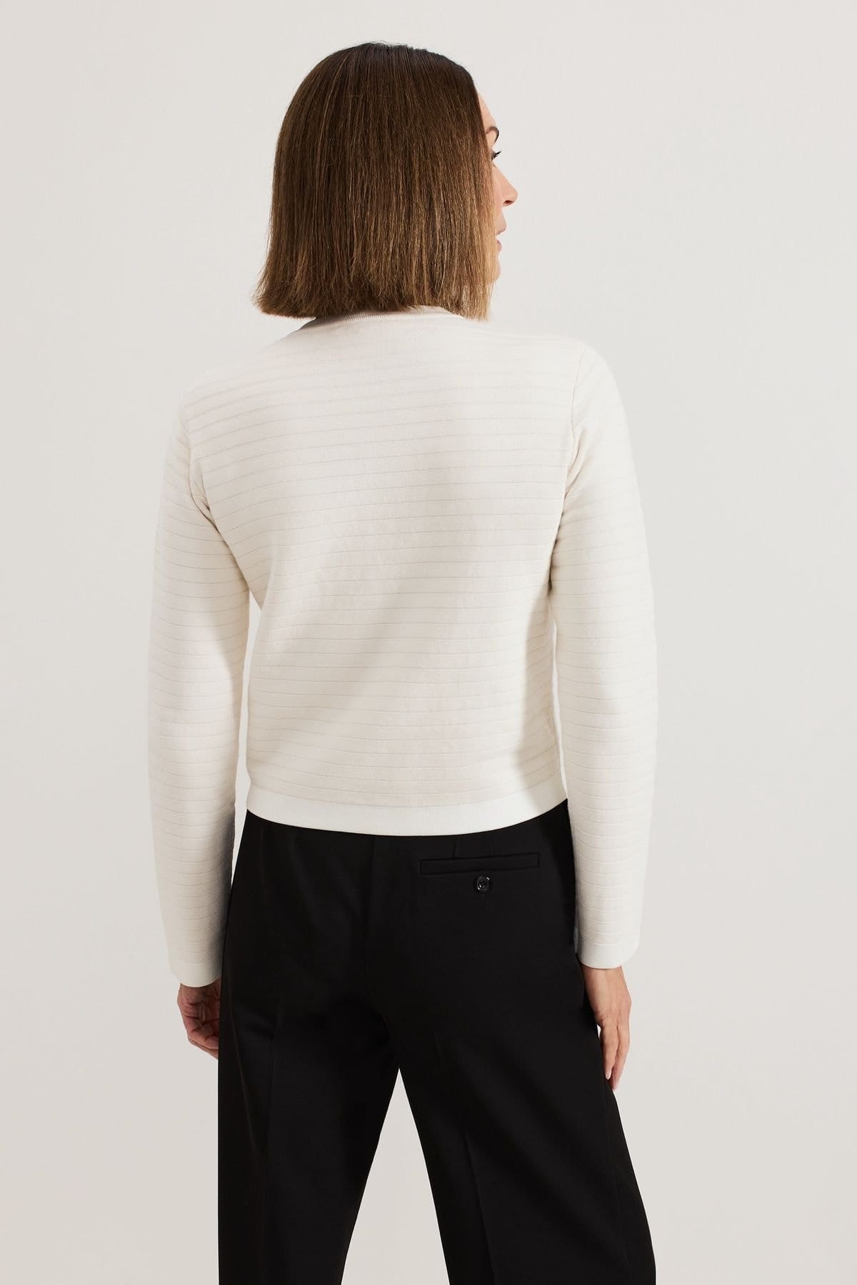 Phase Eight Phase Eight Women's Kelley Tailored Knit Cardigan in Ivory - 4