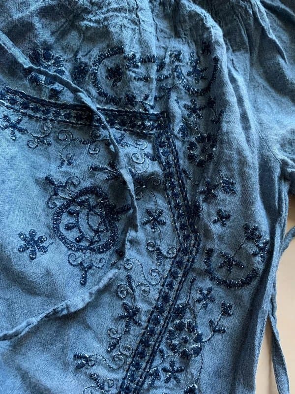 Dorothy Perkins Y2K vintage embroidery top blouse size 12