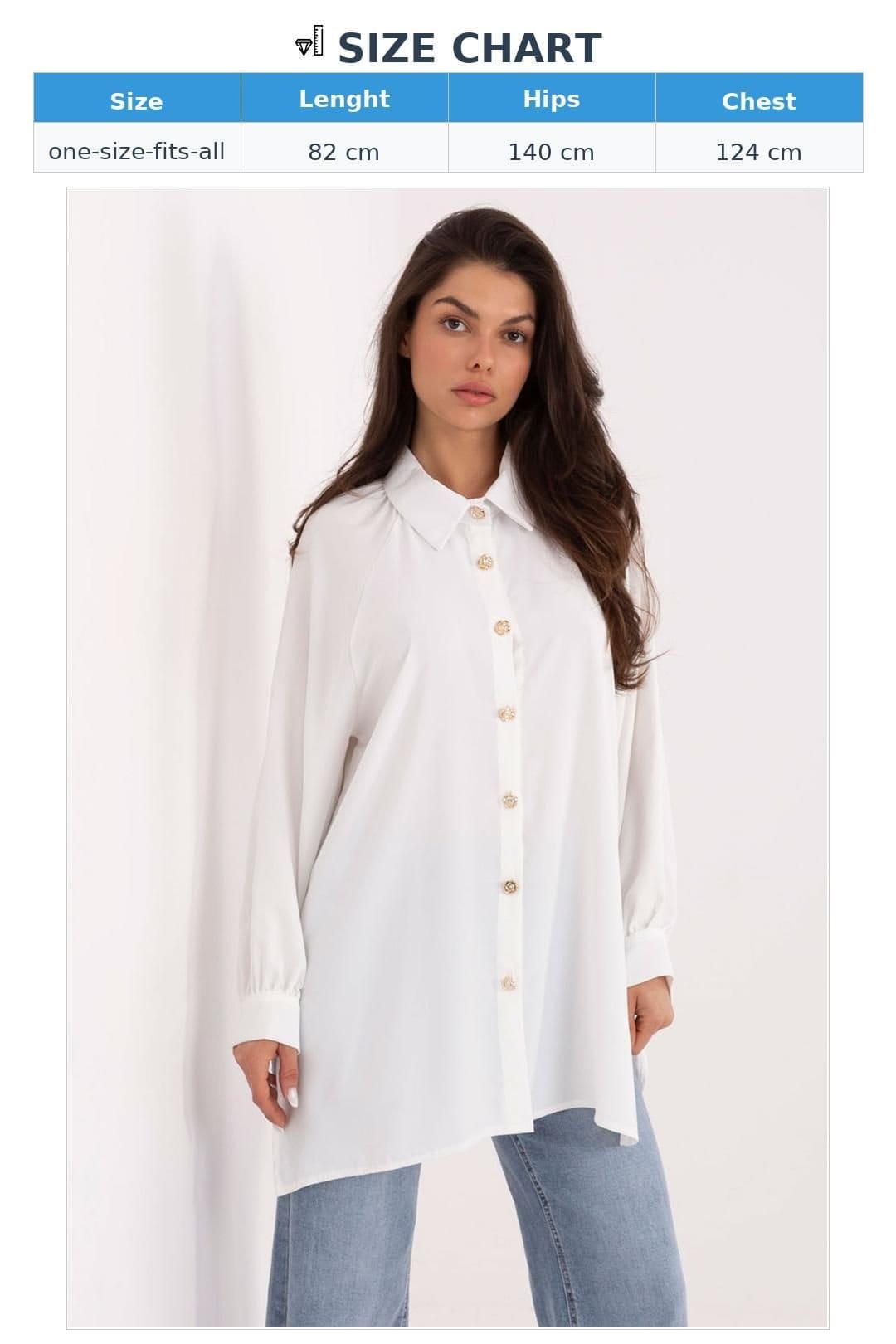 Love Lace Love Lace Women's Classic Long Sleeve Polyester Shirt in White - 4