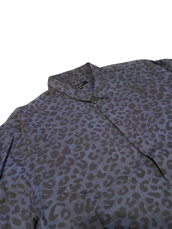 New Look New look navy leopard print shirt