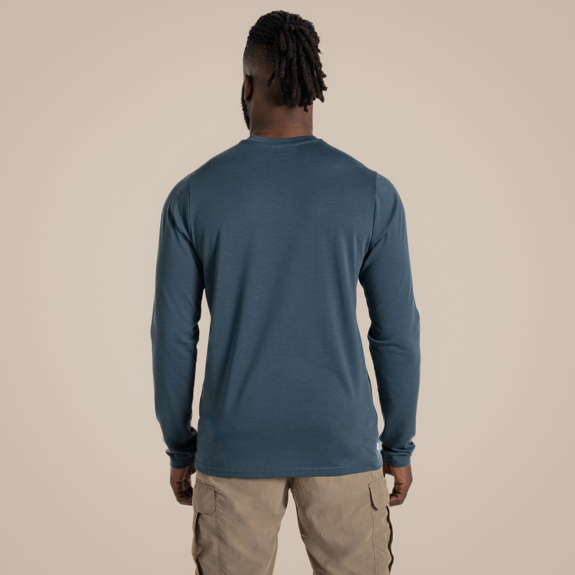 Craghoppers Craghoppers Men's NosiLife Abel Insect-Repellent Stretch Long Sleeved T-Shirt in Navy - 3