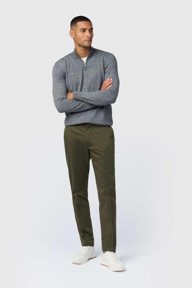 Melka Melka Men's Zip Neck Jumper in Grey - 2