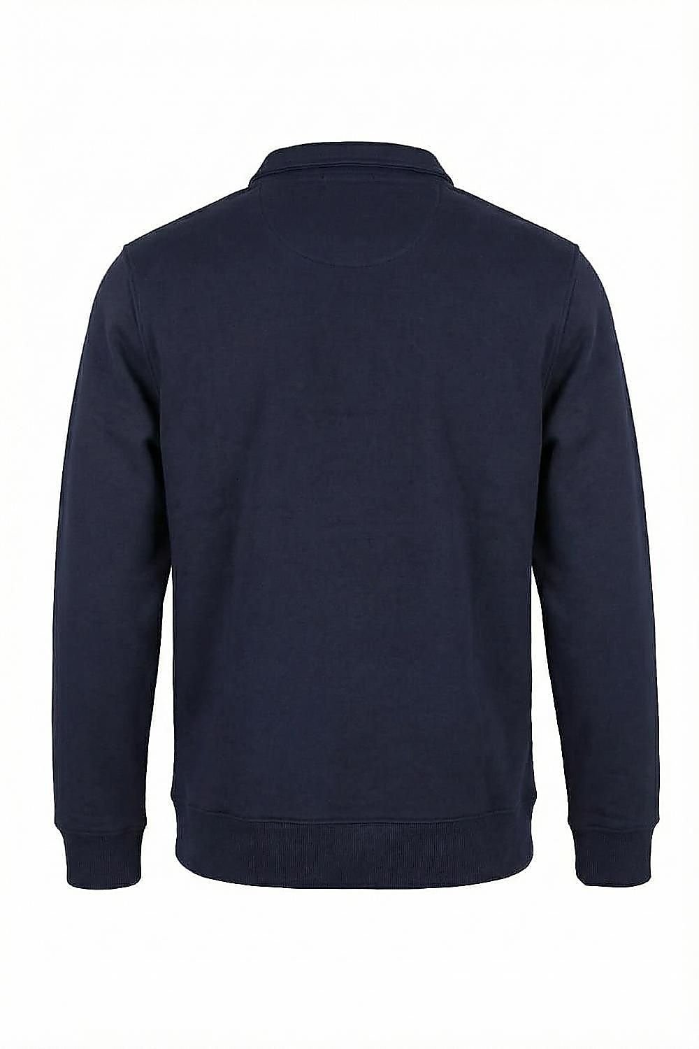 Foster Taylor Foster Taylor Men's Quarter-Zip Sweatshirt with Collar in Navy - 2