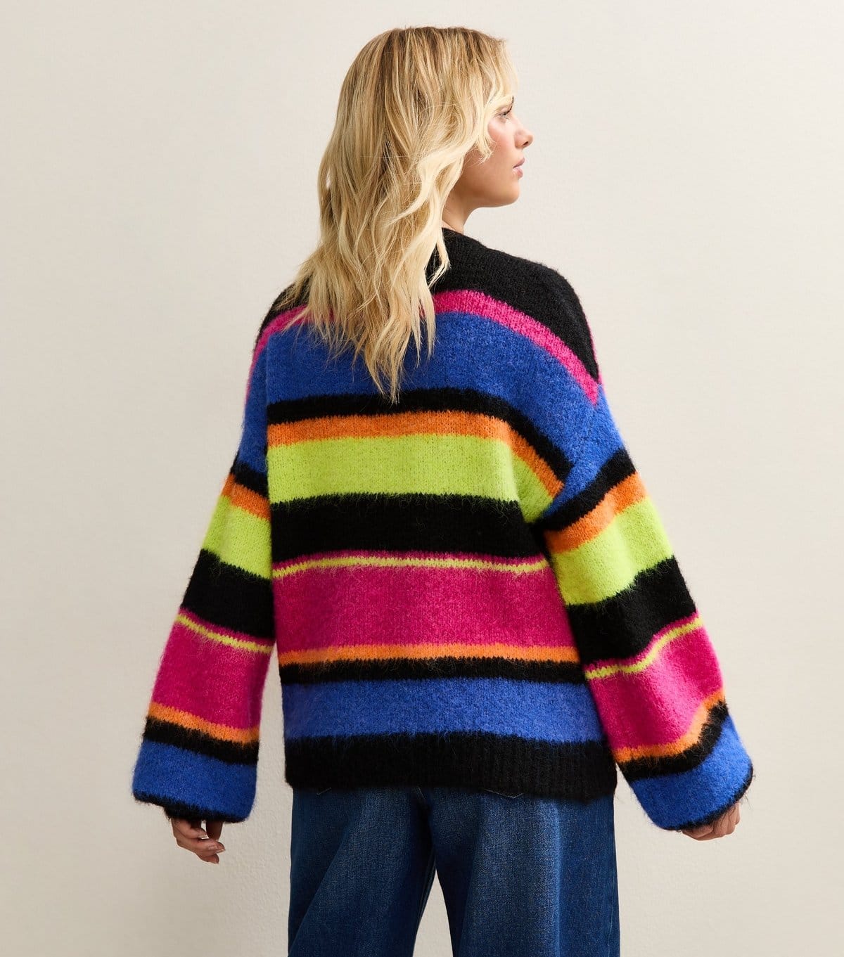 Sunshine Soul Women's Indigo Striped Crew Neck Jumper Sunshine Soul New Look - 4