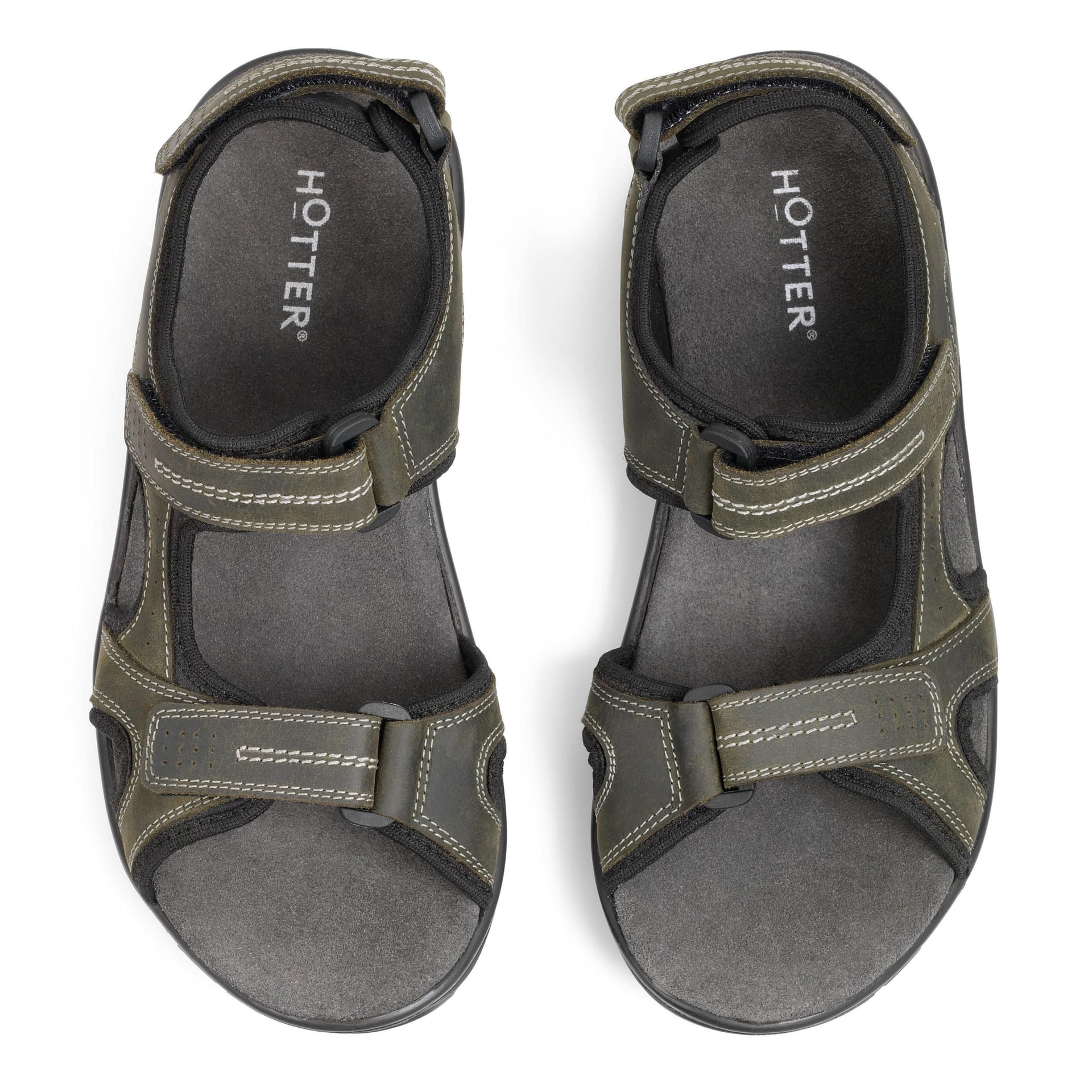 Hotter Hotter Men's 'Lorenzo' Sandals in Khaki - 4