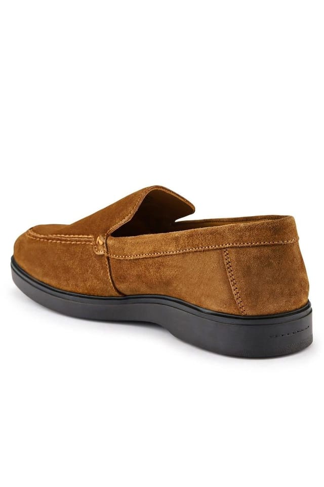 Jones Bootmaker Jones Bootmaker Men's Rocco Laceless Leather Shoes in Tan - 3