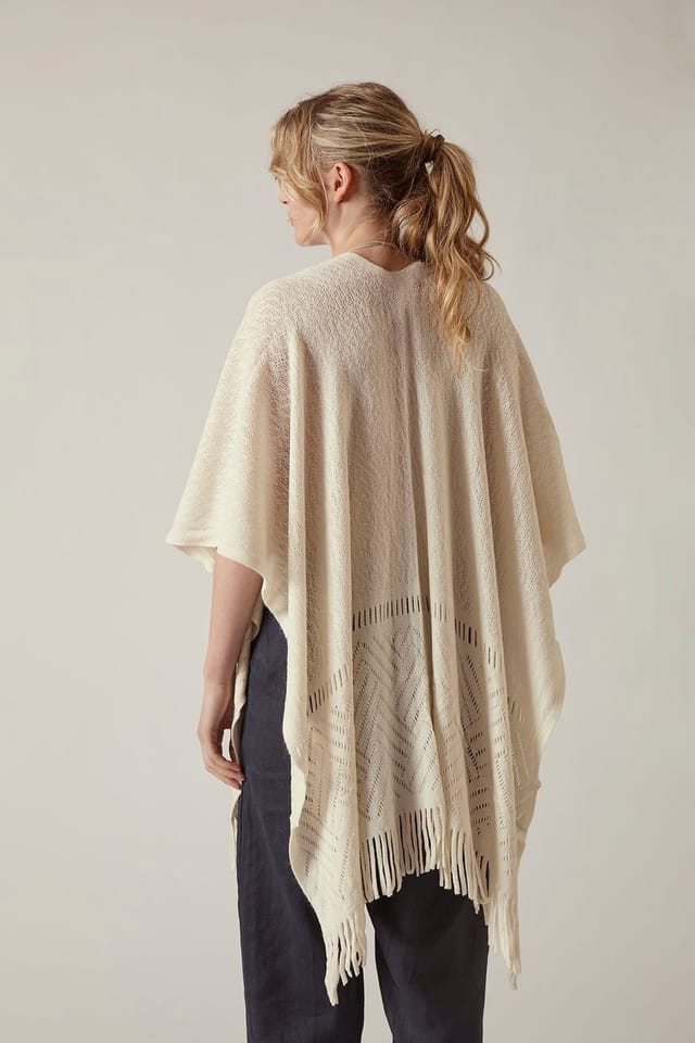 James Lakeland James Lakeland Women's Cream Pointelle Knit Kaftan - 2