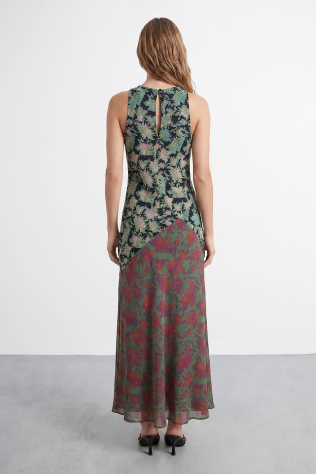 Warehouse Warehouse Women's Patch Floral Racerback Midi Dress - 3