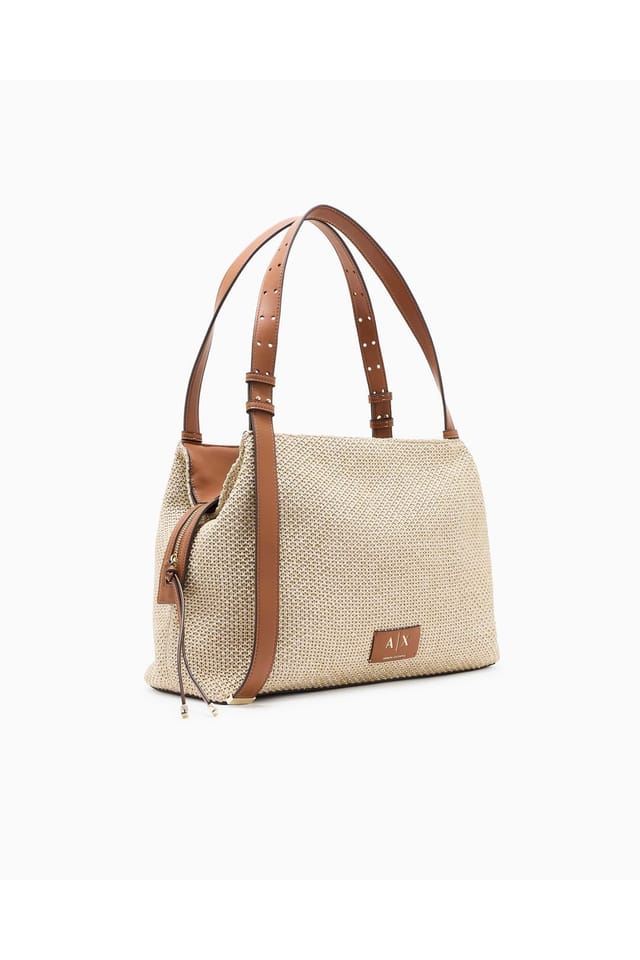 Armani Exchange Armani Exchange Women's Alice Raffia Shopper Natural - 3