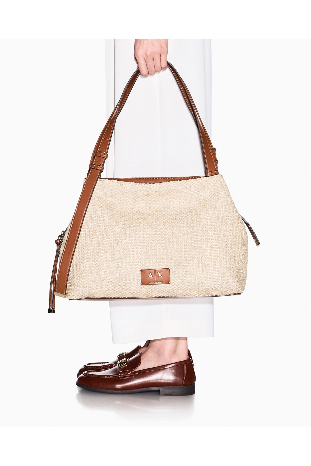 Armani Exchange Armani Exchange Women's Alice Raffia Shopper Natural - 4