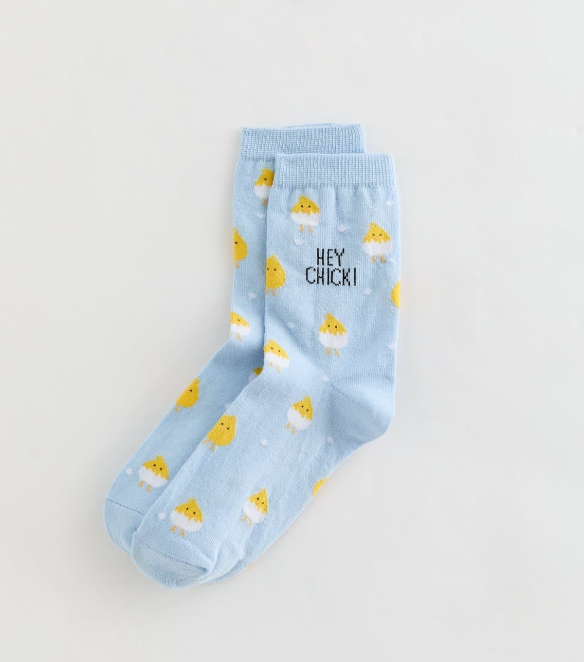 New Look New Look Blue Chick Patterned Slogan Ankle Socks