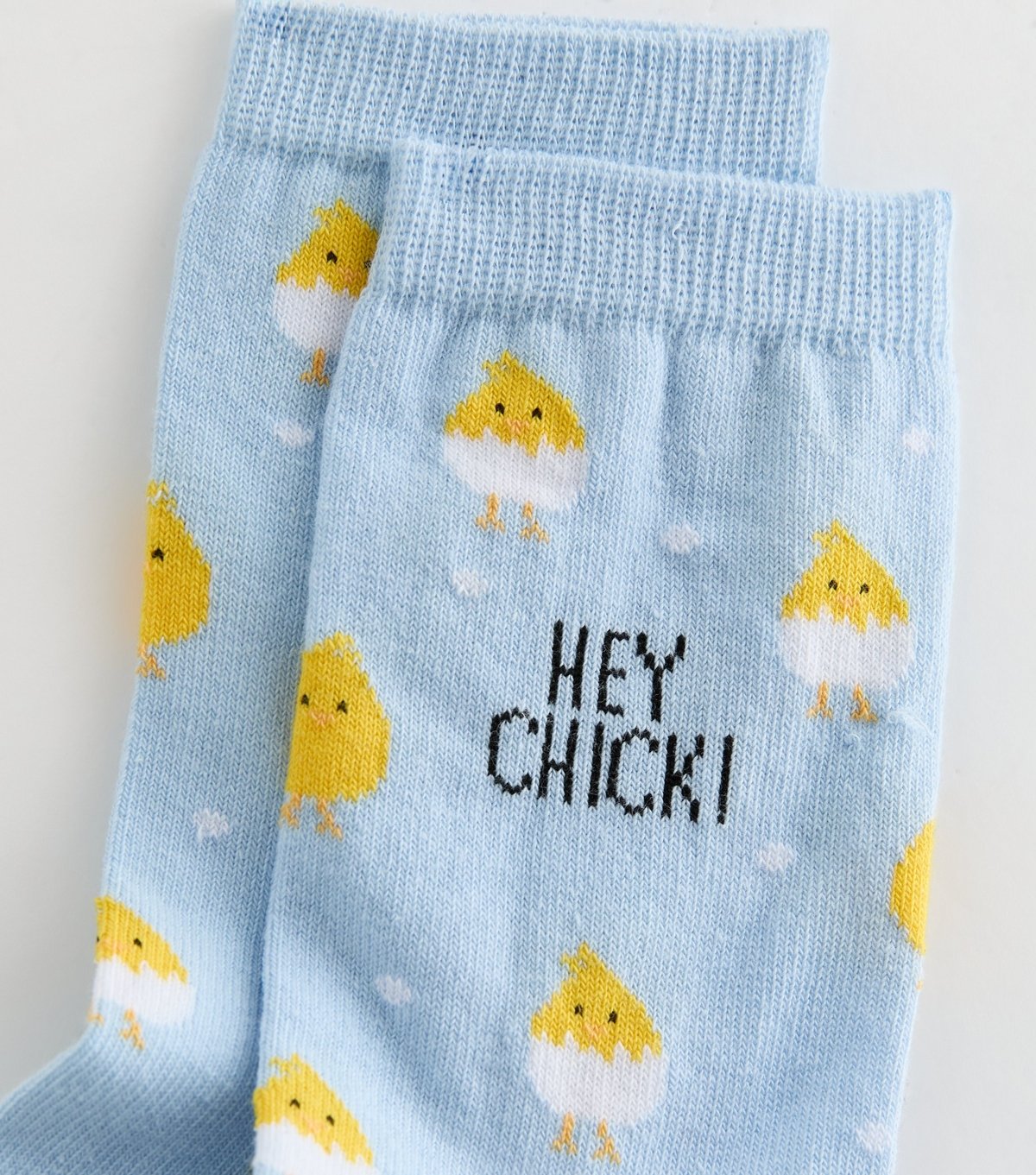 New Look Blue Chick Patterned Slogan Ankle Socks New Look - 2